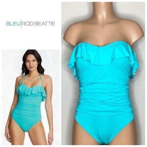 New. Bleu Rod Beattie ruffle one piece. Size 4. Retails $125